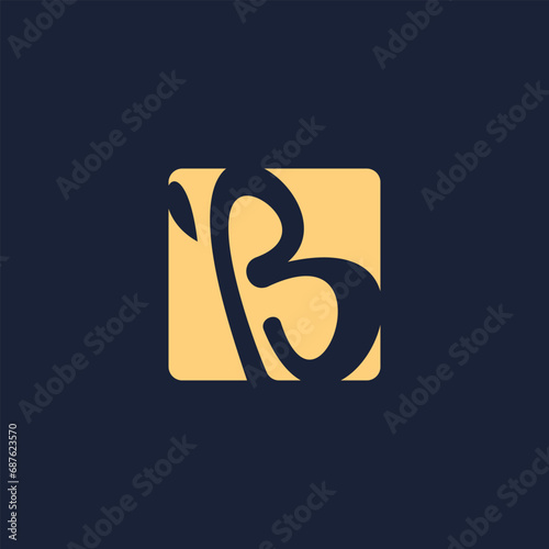 Photography letter B logo with butterfly shape