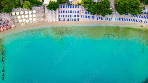 Aliki Beach  Thasos   drone view