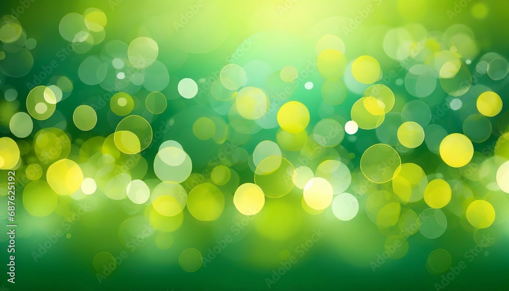 Fototapeta premium abstract green background with bokeh green gradient lighting with yellow tone blur green gradient background abstract nature blurred backdrop vector illustration ecology concept for your graphic