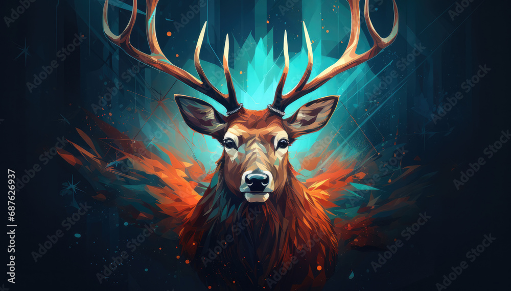Noble Wilderness: Abstract Elegance in Elk Portraiture