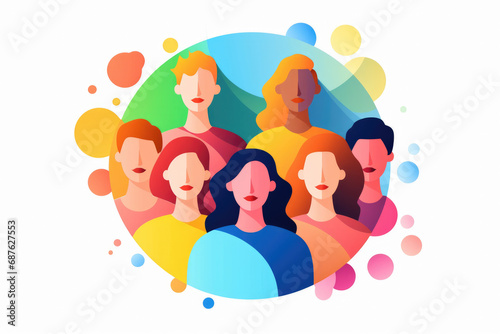 Diverse women representation in modern illustration