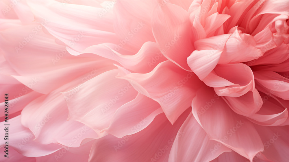 A macroscopic, abstract and pink textured petal is shown up-close. - obrazy, fototapety, plakaty 