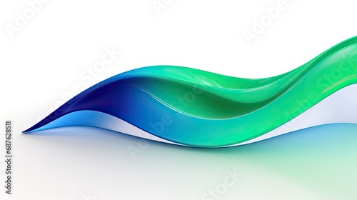 3d Royal Blue and Mint swirling wavy background