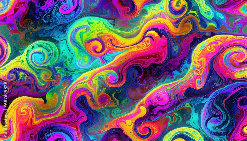 seamless pattern of neon fluid vivid vibrant blob swirl art seamless pattern of neon fluid vivid vibrant blob swirl art