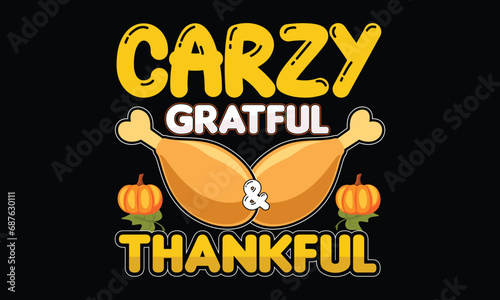 Thanks Giving T-shirt Design Vector Template photo