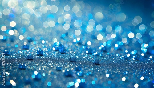 blue glitter bokeh background
