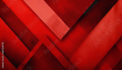 abstract red background with texture pattern layered geometric triangle shapes in dark and light red colors in creative angles photo