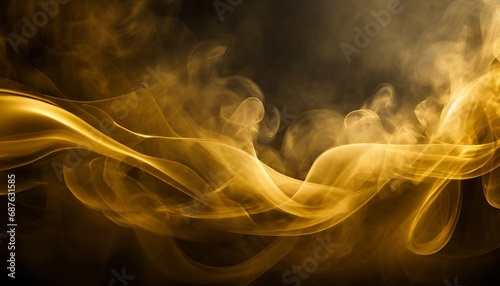 gold smoke abstract dark background