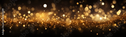 Christmas light background. Holiday glowing backdrop. Defocused Background With Blinking Stars. Blurred Bokeh.