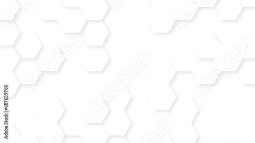 Abstract White Hexagonal Background. Luxury White Pattern. Vector Illustration. 3D Futuristic abstract honeycomb mosaic white background. geometric mesh cell texture.