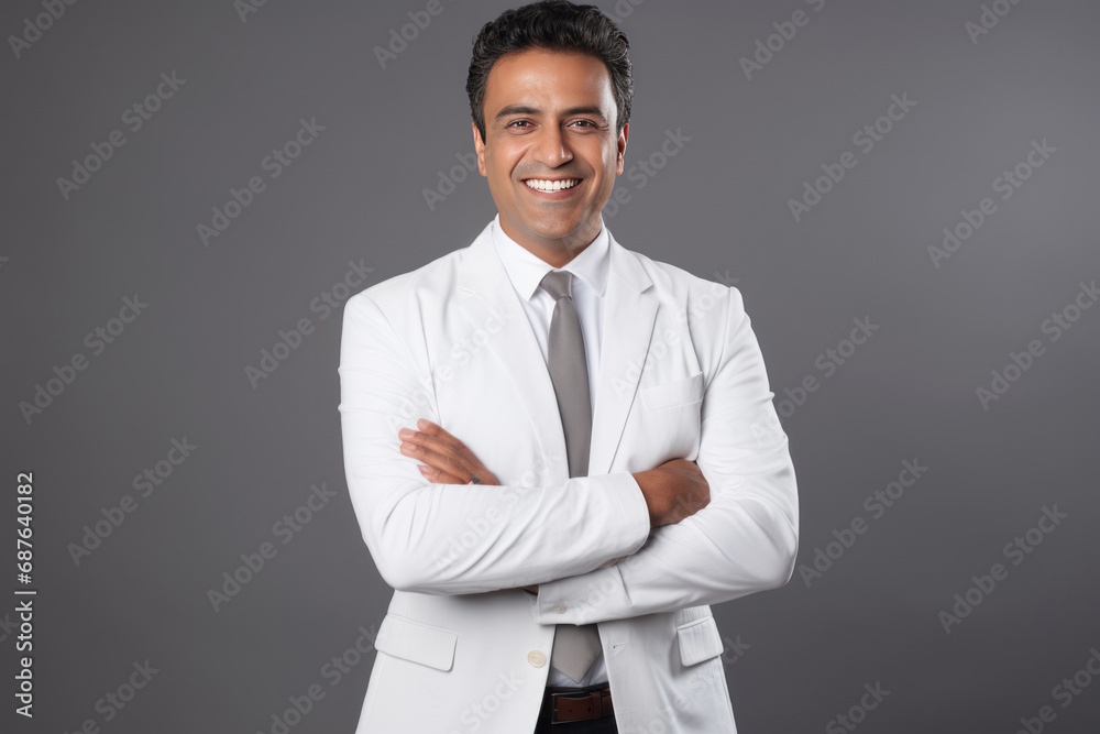 Young and confident indian male doctor - obrazy, fototapety, plakaty 