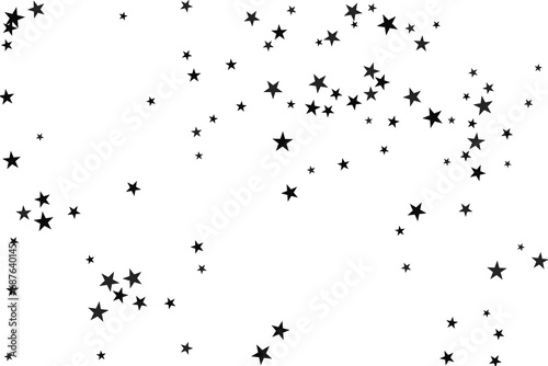 Realistic star of confetti for celebration design. Abstract nature banner background. Vector art illustration. Festive background. Abstract decorative pattern.