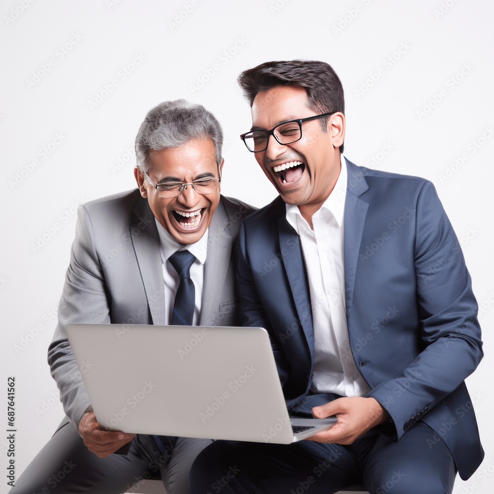 senior businessman with assistance using laptop senior businessman with assistance using laptop