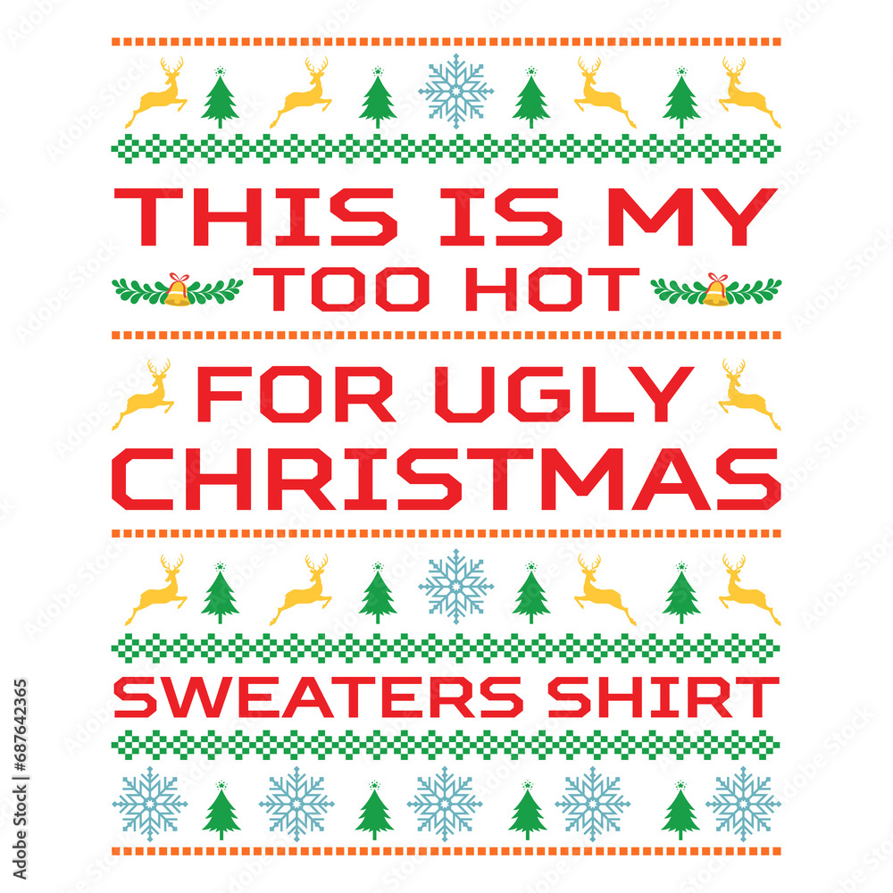 Christmas text design for T-shirts and apparel, holiday text on plain white background for shirt, hoodie, sweatshirt, card, tag, mug, icon, logo or badge, ugly christmas sweater Christmas text design for T-shirts and apparel, holiday text on plain white background for shirt, hoodie, sweatshirt, card, tag, mug, icon, logo or badge, ugly christmas sweater