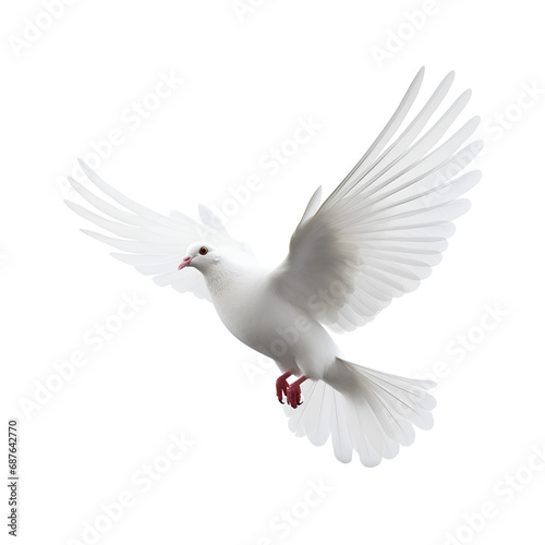 dove of peace on a transparent background PNG for use in decorating projects.