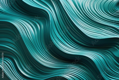 Abstract wavy pattern, gradient effect of blue and green colors that create cool and refreshing atmosphere, smooth and fluid motion that gives it dynamic and futuristic look. 