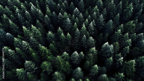 Aerial view of pristine forest. Nature and environmental backgrounds © Danny