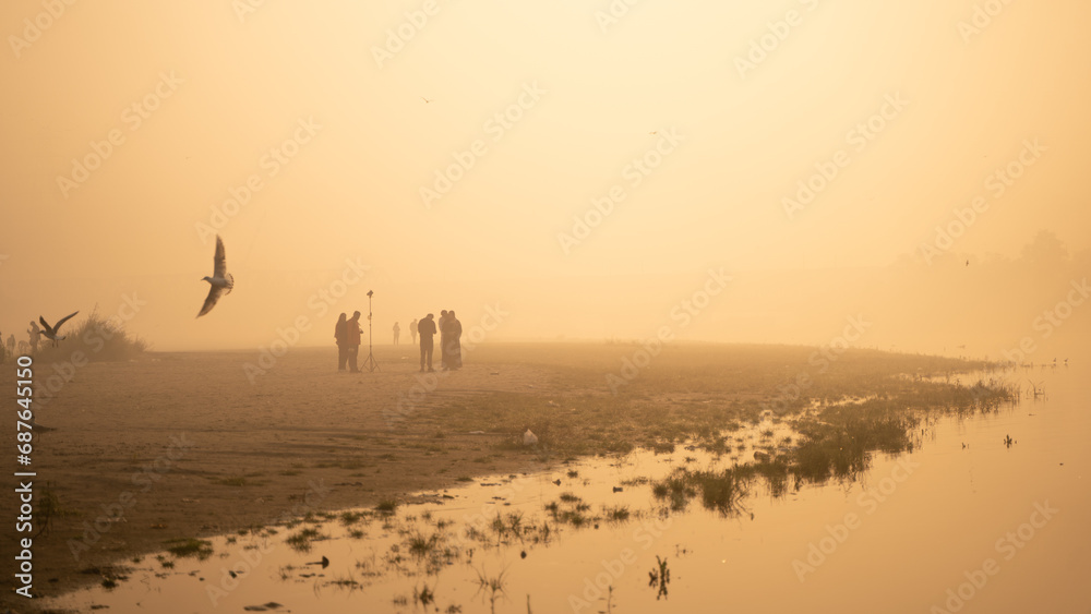 Fototapeta premium Scenic Yamuna Ghat of New Delhi, India