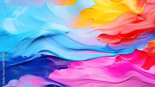 A vibrant abstract background of paint splashes that creates a modern and contemporary design. photo