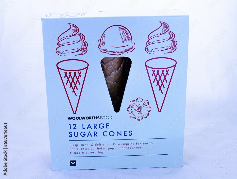 Johannesburg, South Africa large sugar cones from Woolworths Food