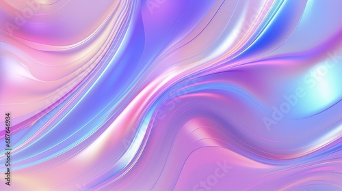 An enchanting grainy iridescent holographic gradient background presenting a psychedelic  colorful pattern suitable for business branding. This trippy design showcases a glossy