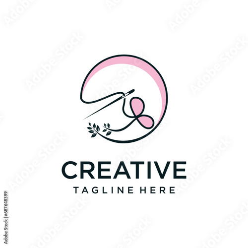 boutique logo design element vector with modern concept