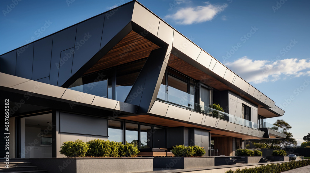 Modern Villa's Exterior Elegance: A Close-Up on Architectural Perfection and Luxury
