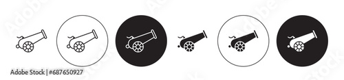 Cannon symbol set. Old vintage canon icon in suitable for apps and websites UI designs. photo