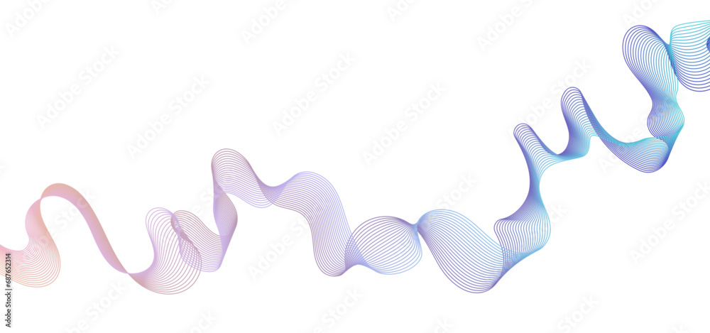Abstract colorful gradient smooth wave isolated on a white background. Dynamic wave line blend for design element. Abstract colorful gradient smooth wave isolated on a white background. Dynamic wave line blend for design element.