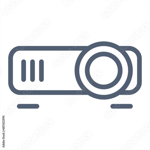 Projector icon. Trendy flat vector Projector icon on white background from Electronic devices collection, vector illustration can be use for web and mobile