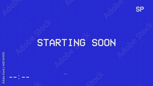 Starting Soon On Retro VHS Recorder Screen