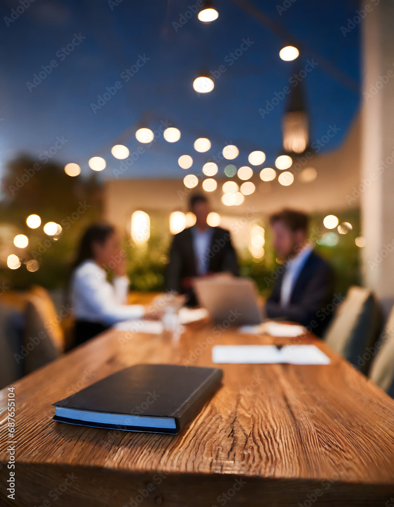 Out of focus business men and women in meeting room Out of focus business men and women in meeting room