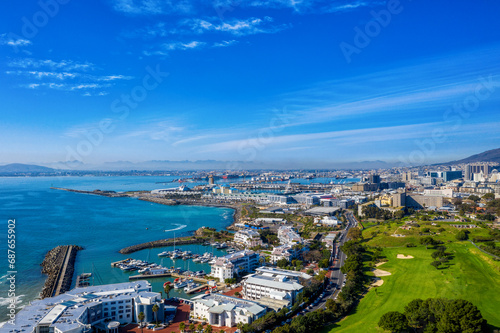 cape town aerial panorama waterfront and port  the ocean   prime luxury real estate