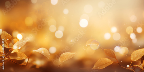 luxurious gold background, light and bokeh