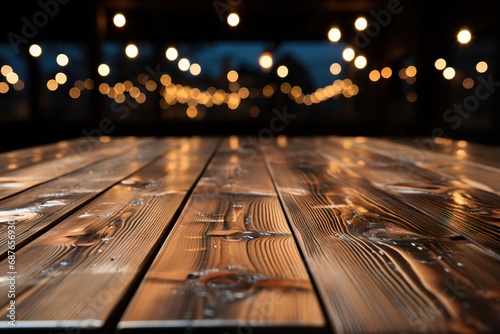 Wood plank background with ultra detail on close-up of wooden floor. Copy space concept © Banana Images