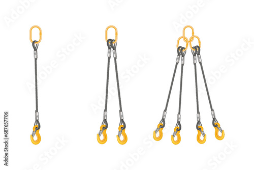 wire rope sling for lifting heavy load photo