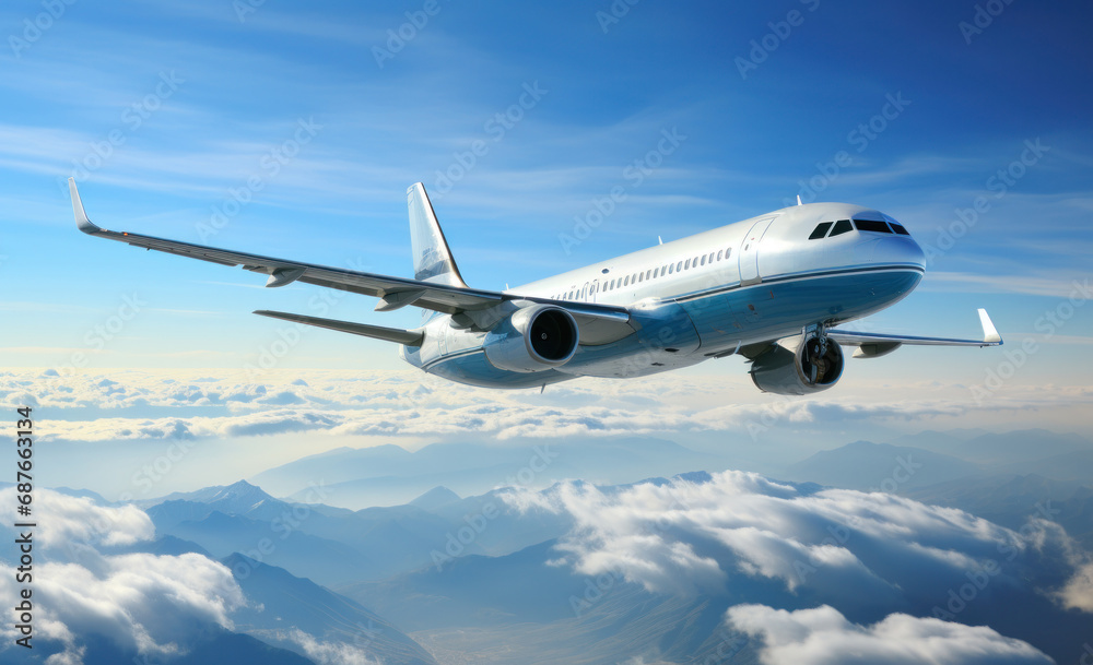 a large jet is flying in the sky, a large jet is flying in the sky,
