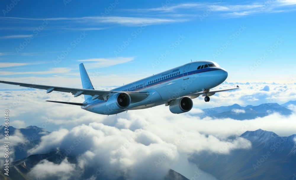 a large jet is flying in the sky, a large jet is flying in the sky,