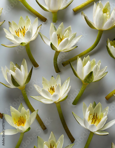 Studio floral display of Water Lily