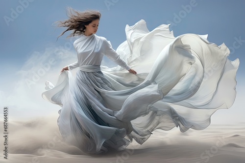 woman in white dress dancing