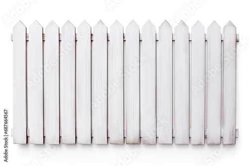 white fence isolated on white photo