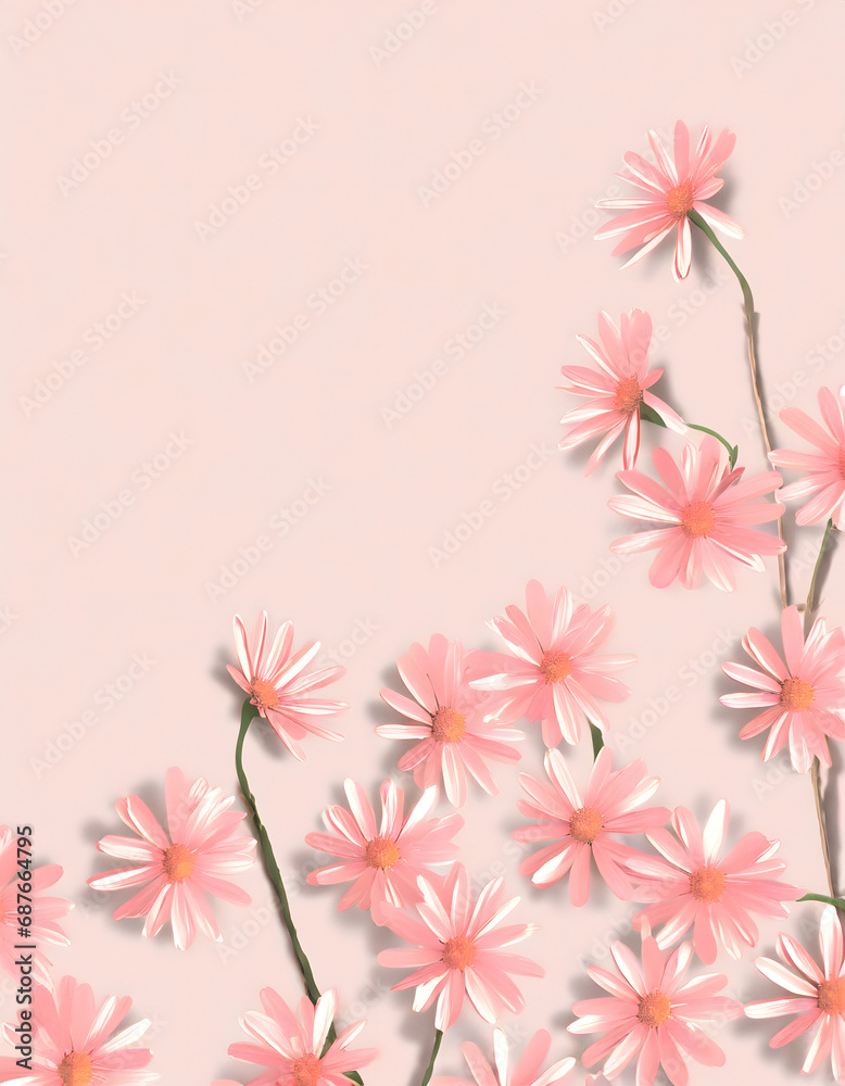 Studio floral display of Pink Daisy
