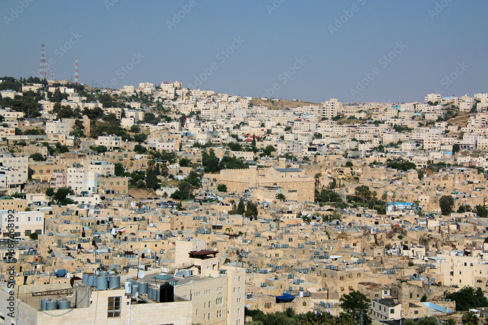 A panoramic view of Hebron in Israel
