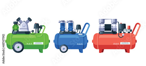 Air Compressors, Mechanical Devices That Increase The Pressure Of Air By Reducing Its Volume. They Power Tools