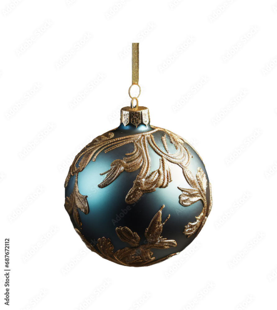 An isolated glass Christmas ornament on a transparent background An isolated glass Christmas ornament on a transparent background