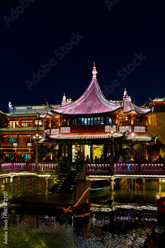 ancient Chinese city at night