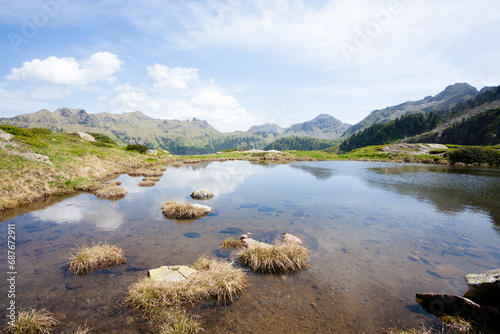 Lagorai mountain range landscape, italian Alps photo