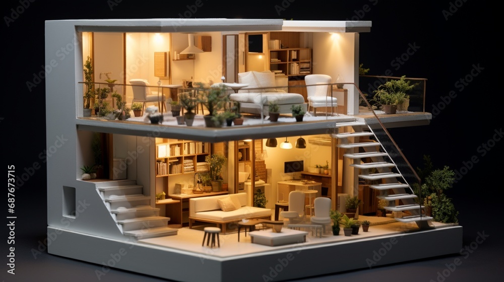 A compact urban miniature dwelling with innovative space-saving solutions. A compact urban miniature dwelling with innovative space-saving solutions.