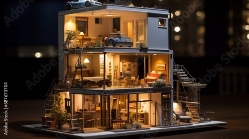 A compact urban miniature dwelling with innovative space-saving solutions. © Nasreen
