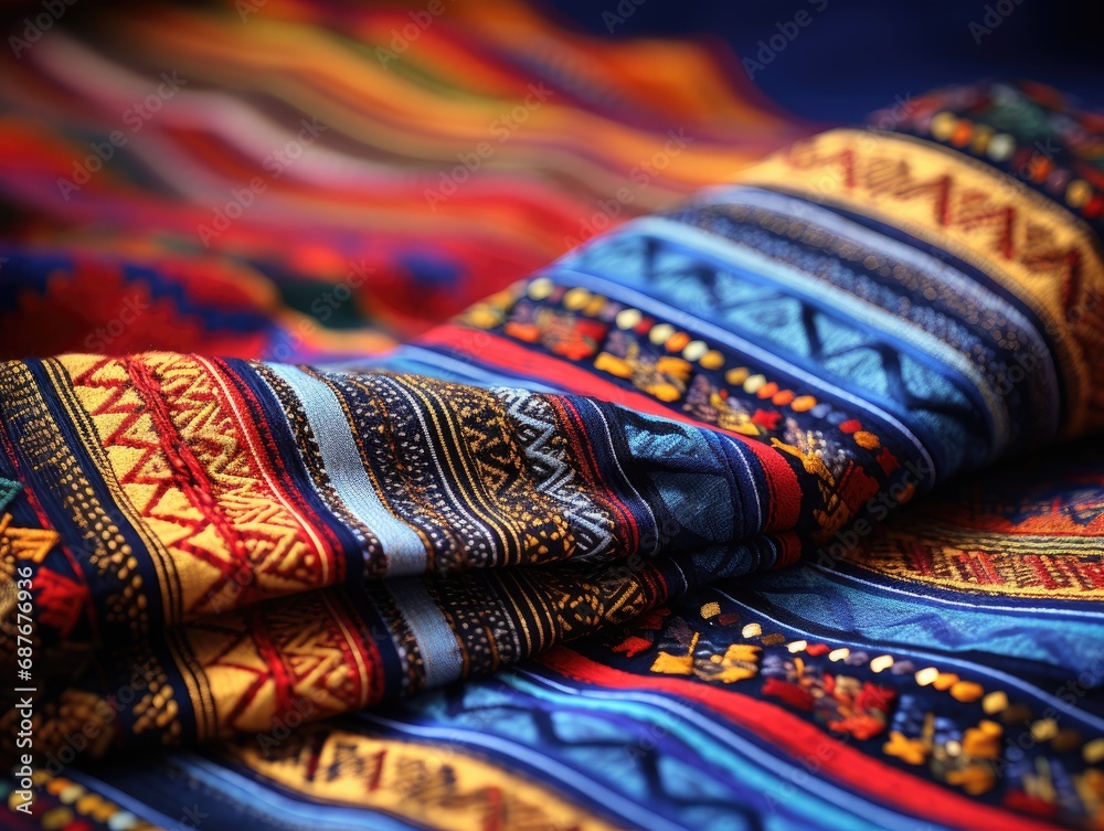 Vibrant Multi Colored Artistic Fabric Design